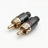 4Pcs Luxury Soldering RCA Plug Jack Connector Speaker Audio Output/Input Adapter Plug Gold Plated Earphone Connector Jack