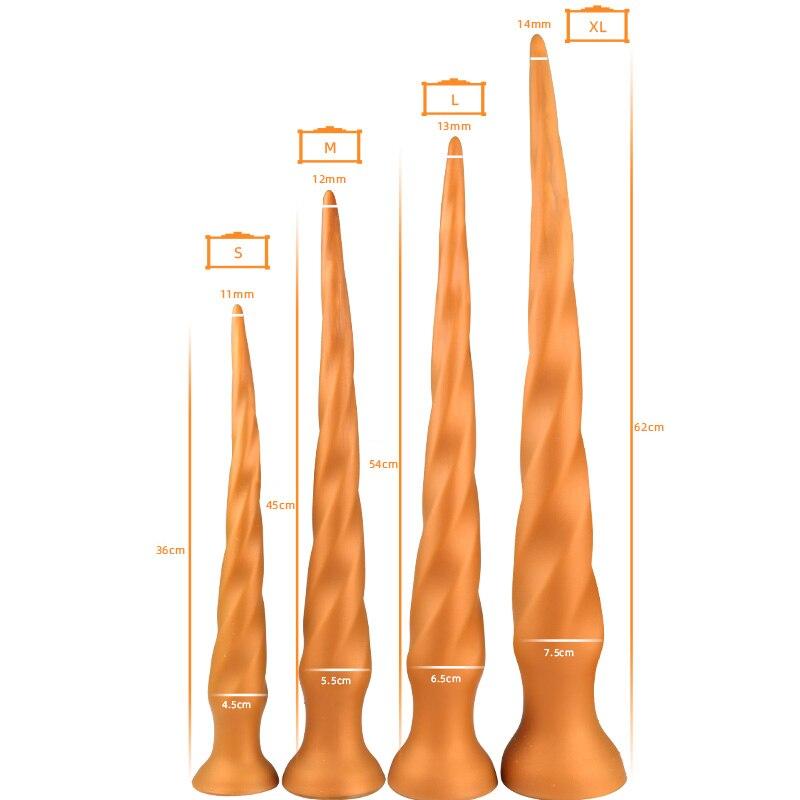 Extended Butt Plug Soft Silicone Masturbator Anal Expander Sex Toys Realistic Penis Strap On Dick Fisting BDSM Dragon Dildo
