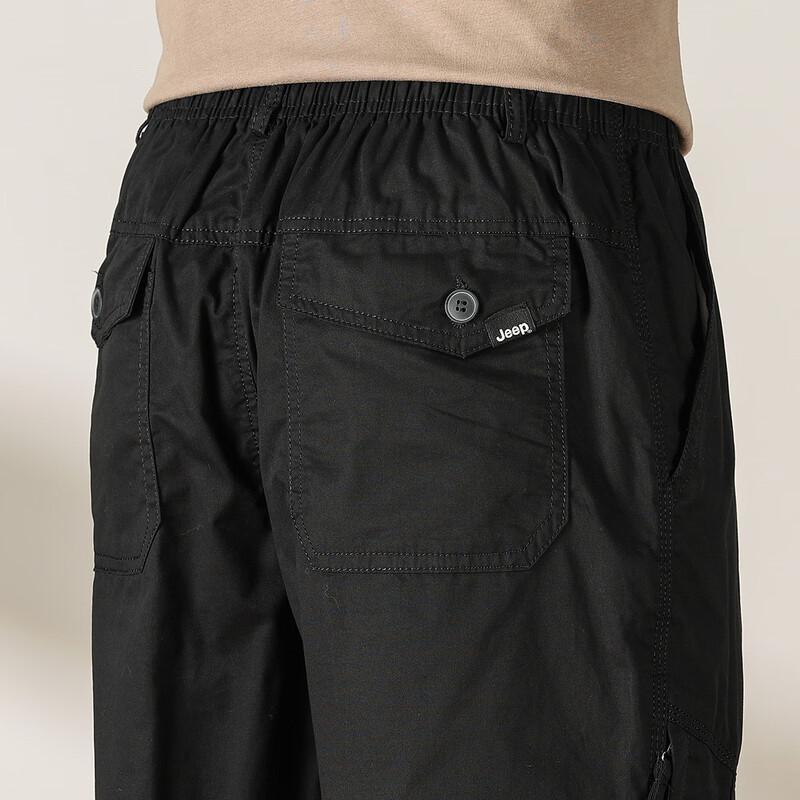 Jeep Men's Spring Autumn Straight-Leg Cargo Pants