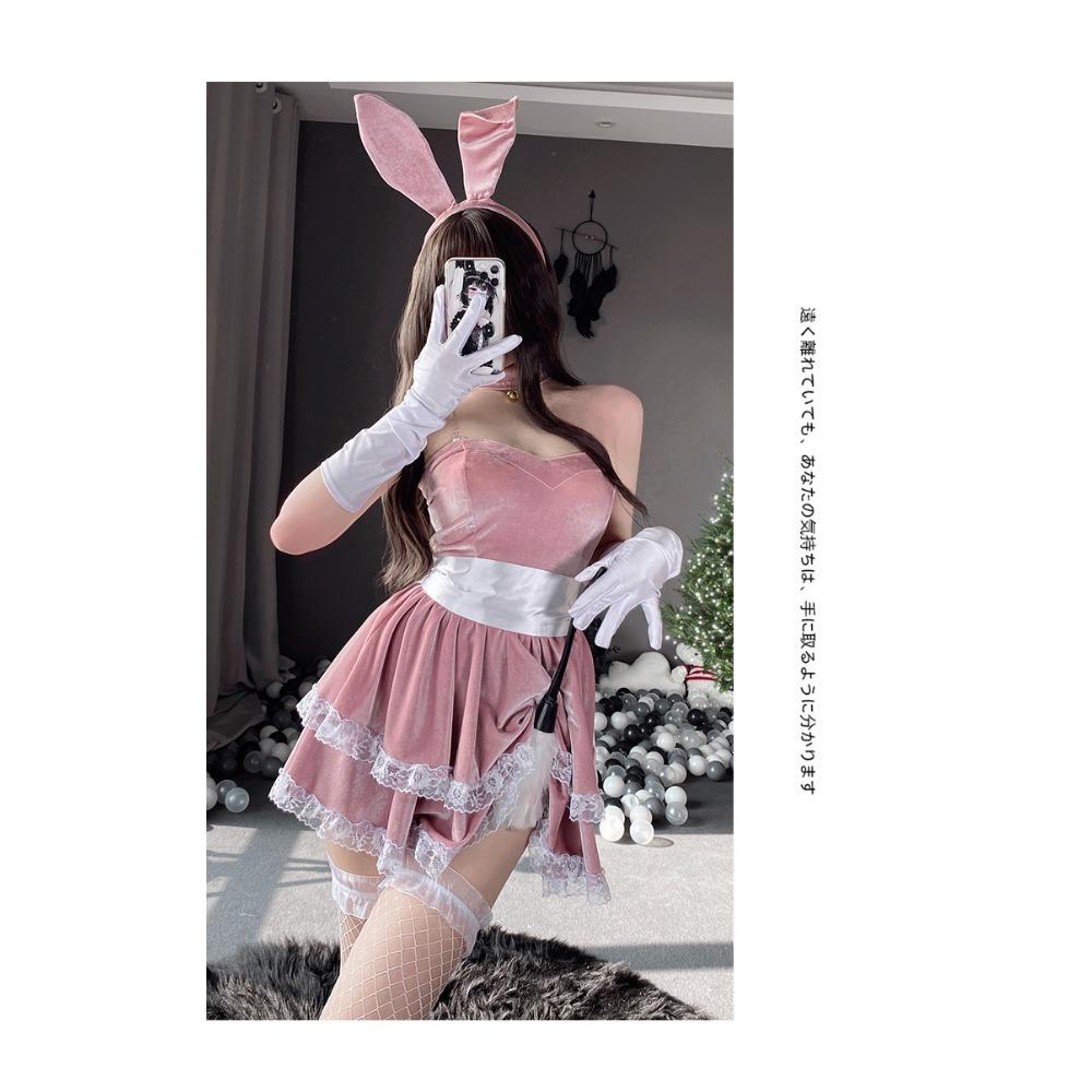 Domila Lingerie Bunny Uniform Seductive Sexy Christmas Outfit Women Cosplay Small Breasts Passion Clothes