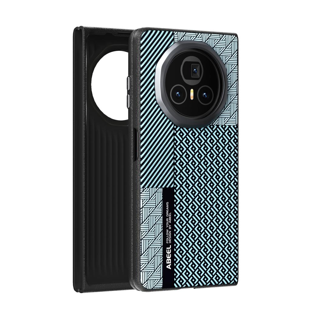 For Honor Magic V3 Case Luxury Slim Rough Foldable Magsafe Magnetic Wireless Charger Carbon Fiber Case Cover Anti-slip Grip