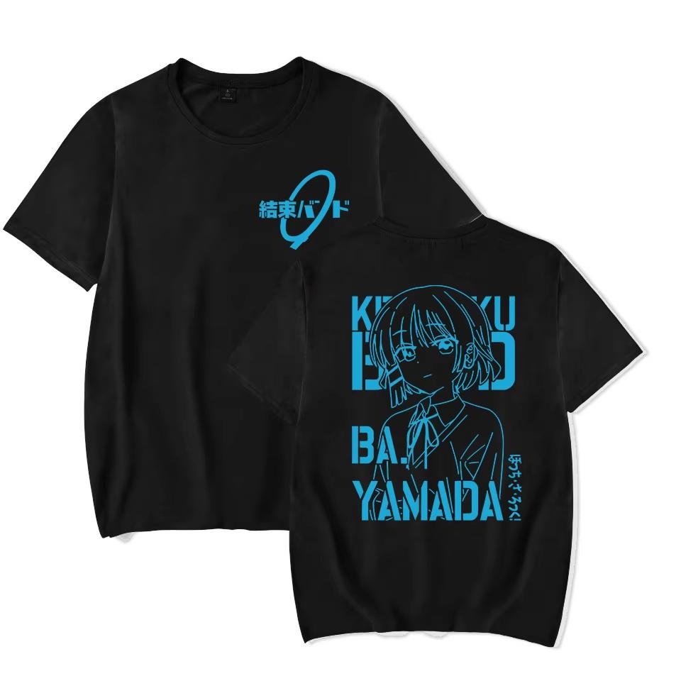 Bocchi The Rock Gotou Hitori Classic Manga Graphic T‑Shirt Japanese Anime Harajuku Hip‑Hop Cotton Loose Oversized Casual Streetwear Tops For Men Women