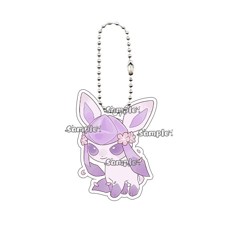 Anime Cartoon Umbreon Eevee Espeon Acrylic Keychain Key Chain Ring Backpack Charm Accessories Homemade Pendant Gift for Friends