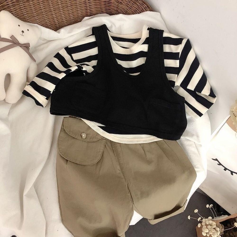 Loose Boy Girl Clothes 6M-3Y Baby Long Sleeve Soft Korean Style Kids Shirt Toddler