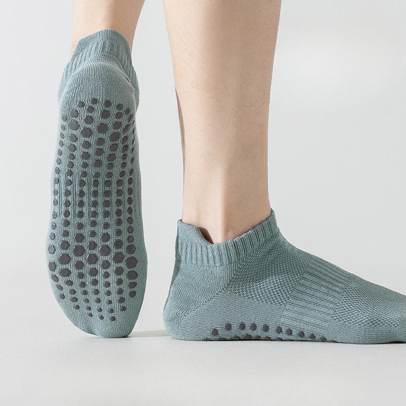 Yoga Socken, Herren Anti-Rutsch Professionelle Nahtlose Kurze Baumwollsocken, Anti-Geruchs Key Body Pilates Sporttraining Indoor Bodensocken