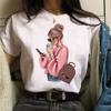Women T Shirt Fashion Casual Female Print Shirt Loose Women Oneck Tops Harajuku 90s Girls Kawaii T Shirt Korean Style Clothes
