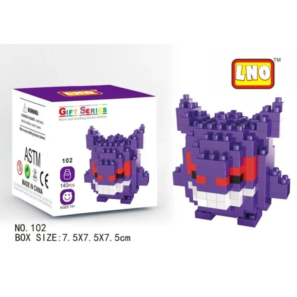 Kawaii LNO Pokemon Micro Building Blocks Snorlax Blastoise Gengar Charmander Bulbasaur Pikachu Mini Brick Figures For Kids Toys