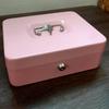 Small Cash Box Metal Safe Carrying Handle Lockable Money Organizer Coin Jewelry Document Valuables Storage For Home Dorm College
