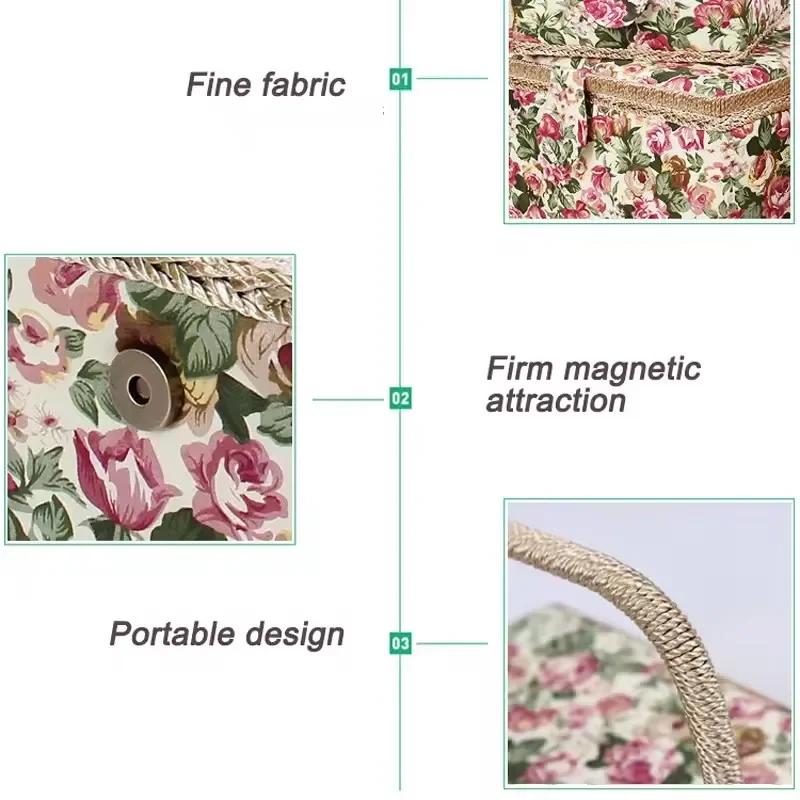 Sewing Storage Box Craft Sewing Tool Layer Needle Thread Basket Floral Thimble Thread Needle Sewing Organizer Accessories