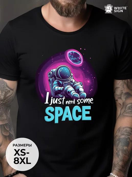 Oversized cotton  Astronaut  print T-shirt S