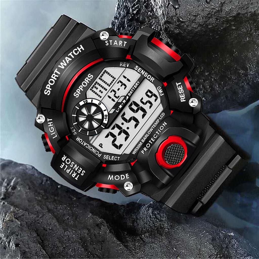 Multifunctional Waterproof Luminous Sport Watch for Junior and Senior Students