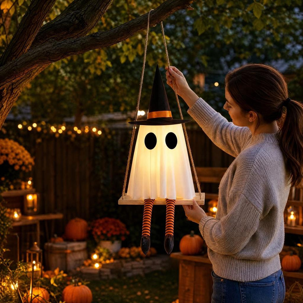 Halloween Schwingende Dekoration mit Fernbedienung und Batteriebox