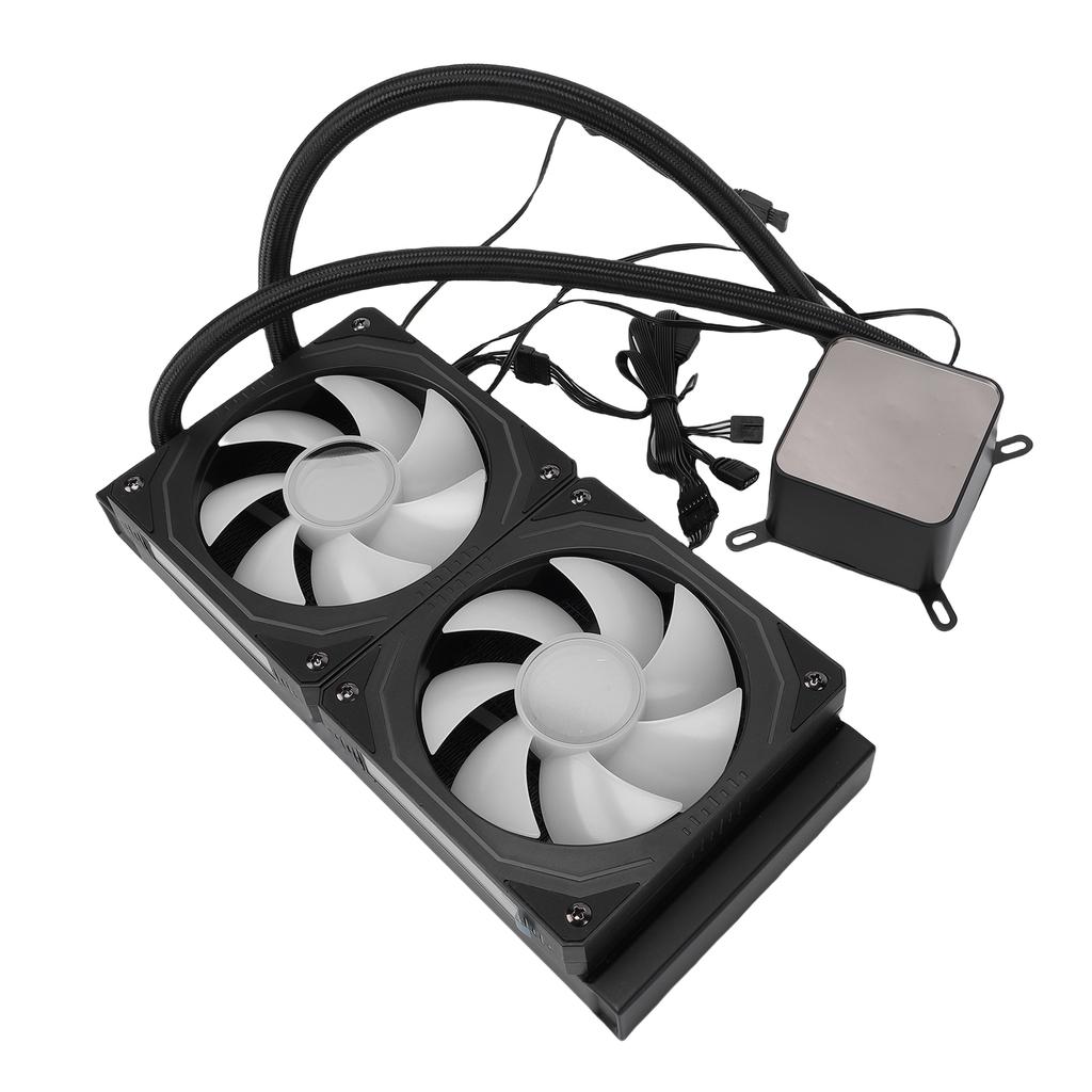 ARGB Liquid CPU Cooler Fit for AM4 AM5 Socket Close   AIO CPU Liquid Cooler 240mm   2.2 Inch LCD Screen