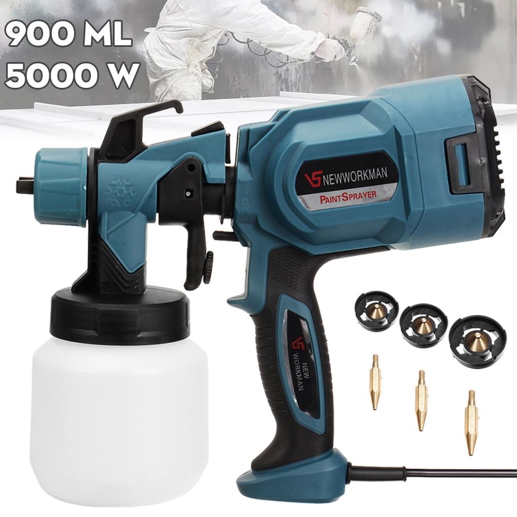 Electric Spray Guns High Power Home Electric Paint Sprayer 5000W with 3 Nozzle Easy Spraying and Clean for Beginner 110V-220V