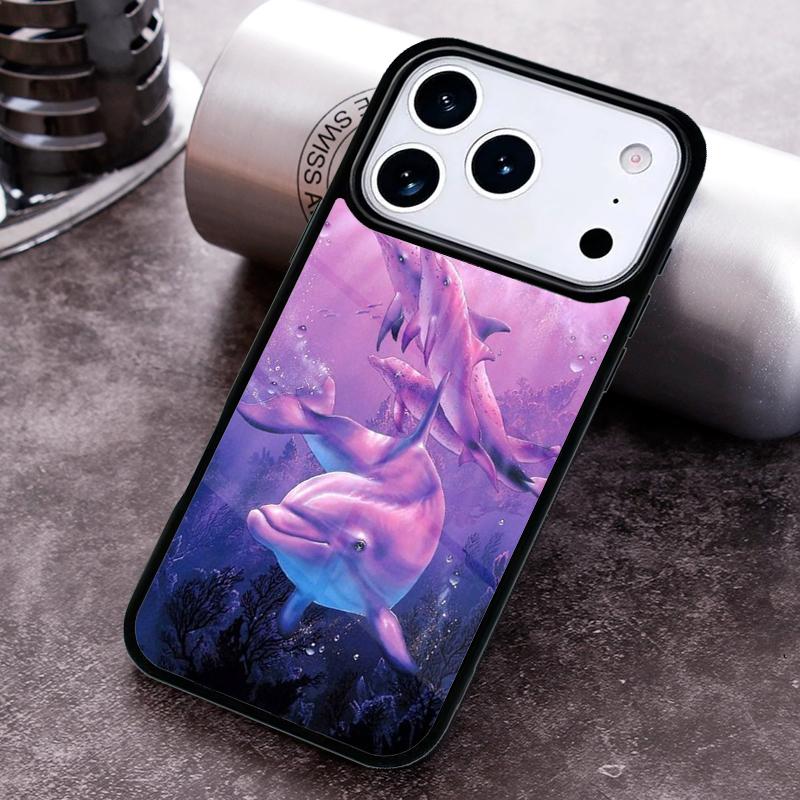 Dolphin Phone Case For iPhone 17 16 15 14 13 12 11 Pro Max Plus 17Air Soft Silicone Cover