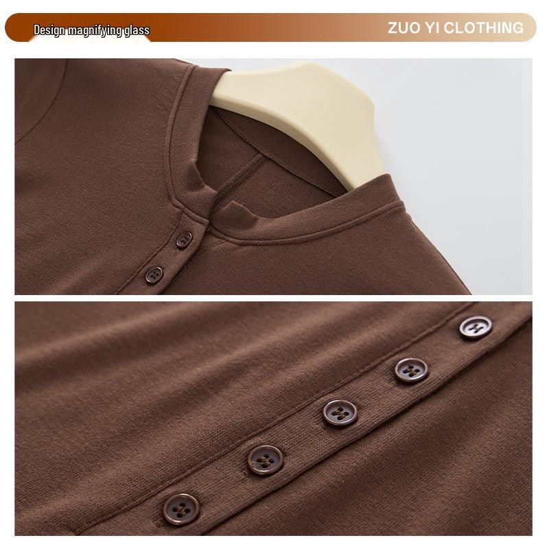 2025 P/Z Dámský zeštíhlující top s dlouhým rukávem z německého sametu s výstřihem do V a knoflíky - korejský styl