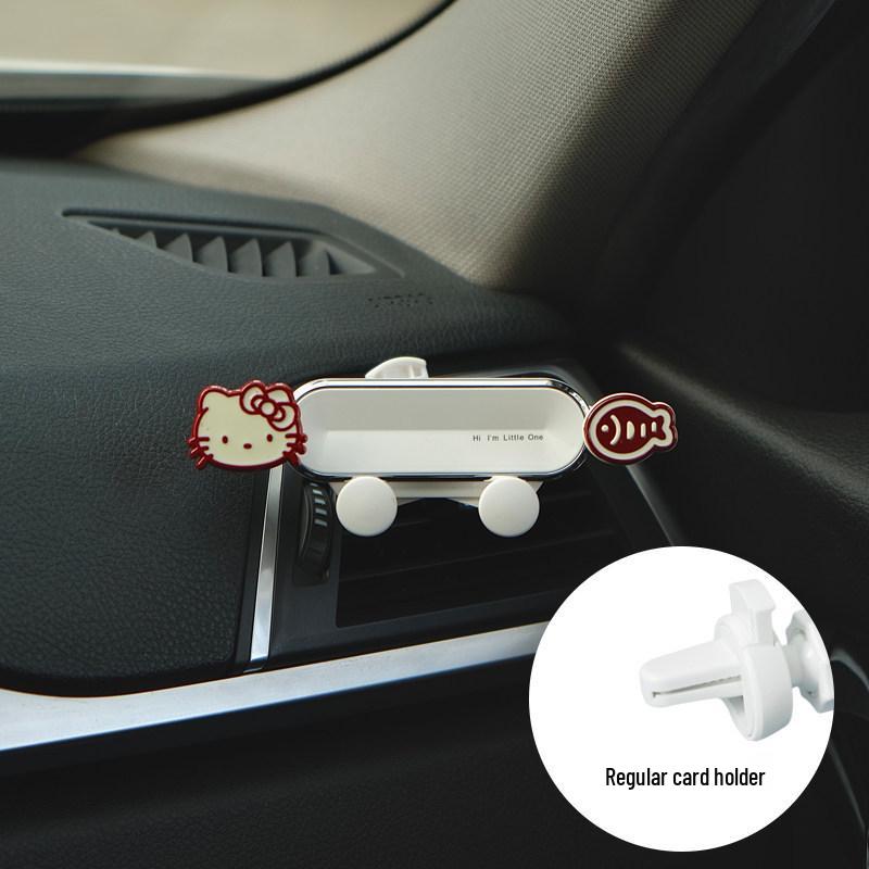 Bowknot Kitten Car Phone Holder: Multi-functional Air Vent Stand for Easy One-Hand Use