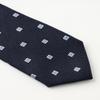 [Ojie] Men's Necktie, Wool Tie, Silk Blend, Made in Japan, Small Pattern, NW-A-012-NAVYBLUE