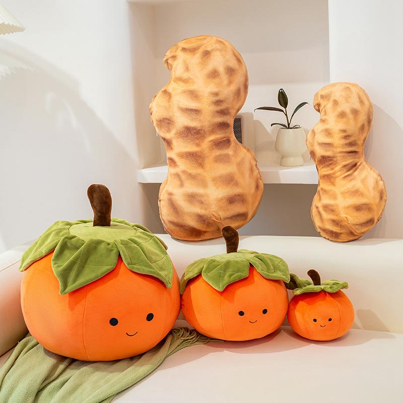 Creative Fun Persimmon Throw Pillow Plush Toy Doll Peanut Doll Home Sofa Pillow Girl Rag Doll