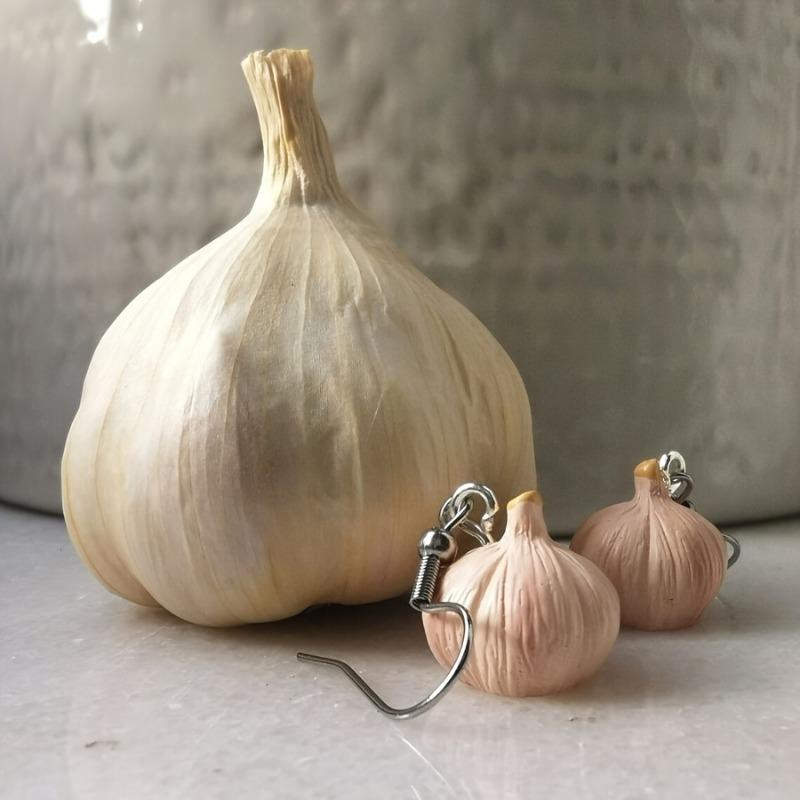 Garlic Earrings Funny Earring Garlic Hook Earring Simulate Vegetable Earrings