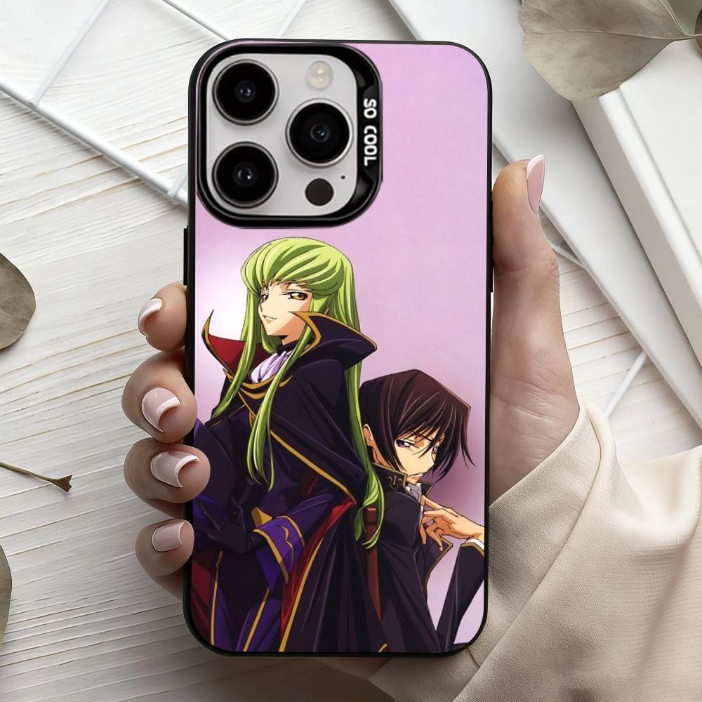 Japanese Anime C-Code G-Geass  Phone Case For iPhone17,16,15,14,13,12,11 Plus,Pro Max Black Candy Silver Phone Case