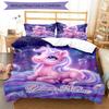 3PC Custom Name Unicorn Dreams Blanket Bedding Set Duvet Cover Closure Includes 1 Duvet Cover & 2 Pillowcases for Bedroom
