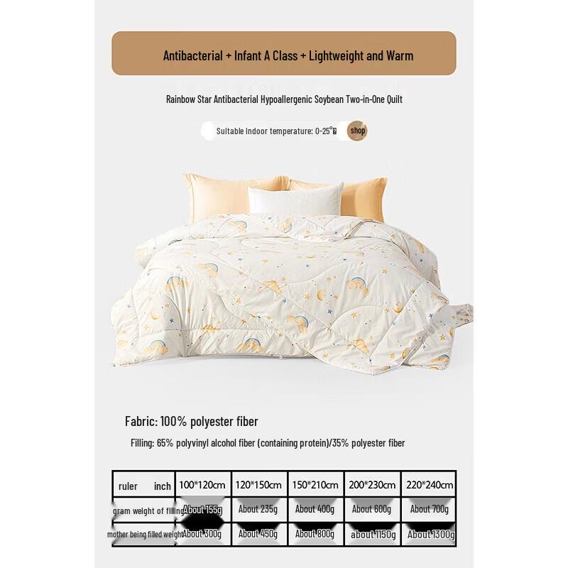 Mercury Home Textiles Rainbow Two-in-One Soy Fiber Quilt