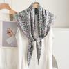Cheongsam Shawl Women's Summer Outfit Simulation Silk Ethnic Style Triangle Scarf Cloak Versatile Tassel Travel Photo Scarf