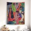 Abstract Cartoon Figure Tapestry Surreal Colorful Character Art Polyester Wall Hanging Aesthetic Bedroom Dorm Home Decor