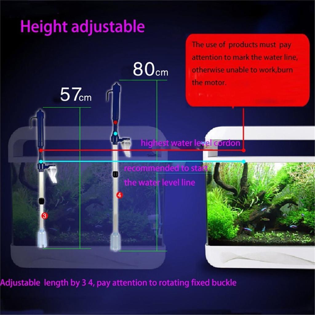 Aquarium Electric Cleaning Vacuum Water Filter Siphon Vacuum Cleaner Fish Tank Water Changer Gravel Cleaner Pump
