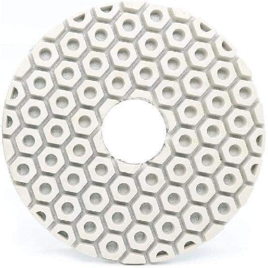 4 Inch Hexagonal Honeycomb Diamond Polishing Pads Wet/Dry for Granite Marble Concrete