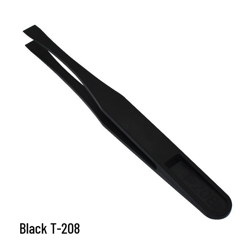 Anti-static Carbon Fiber Plastic Tweezers: Round & Wide Tip Clamps, Eco-friendly Insulation for Disassembly and Repair