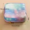 Borsa Porta Assorbenti con Gradiente, Pochette Mestruale Portatile, Organizer Impermeabile per Cosmetici per Tampax Assorbenti, Mini Custodia per Auricolari