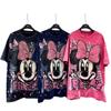 2026 Spring/Summer Plus Size Cartoon Embroidery Loose Tee for Women