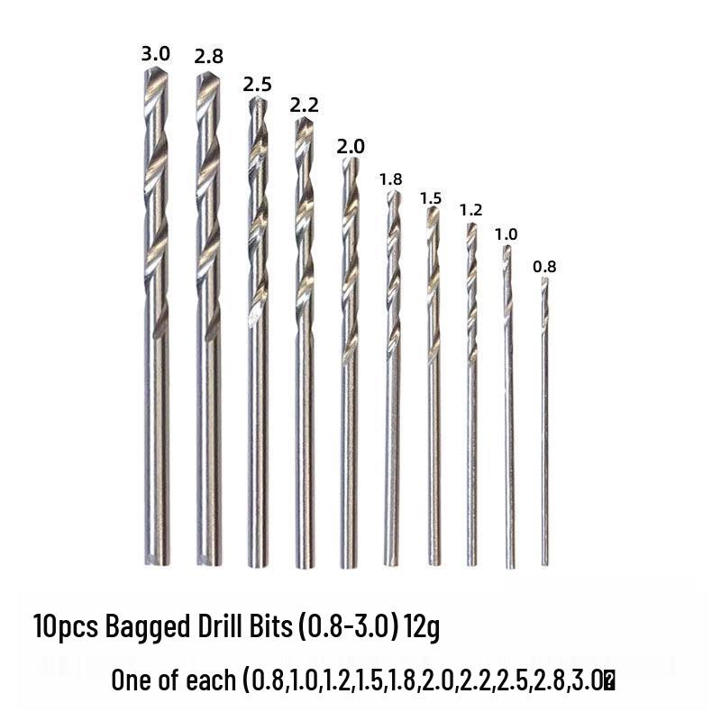 Black and Gold Dual-Color Hand Drill Bits Set with Spiral Chip Slot for Metal Drilling