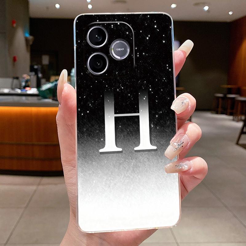 Anti-scratch Phone Case For Honor 600 Lite 5G/Honor 500 Smart 5G Jelly Clear TPU Soft Casing Lucky Letter Couple Shell
