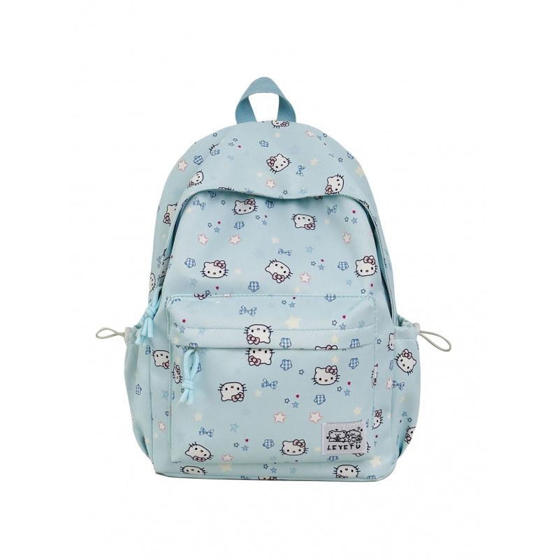 Schoolbag Backpack Large Capacity KT Cat Double Backpack Cartoon Campus Wind Cute and Lightweight Junior High School Student School Bag