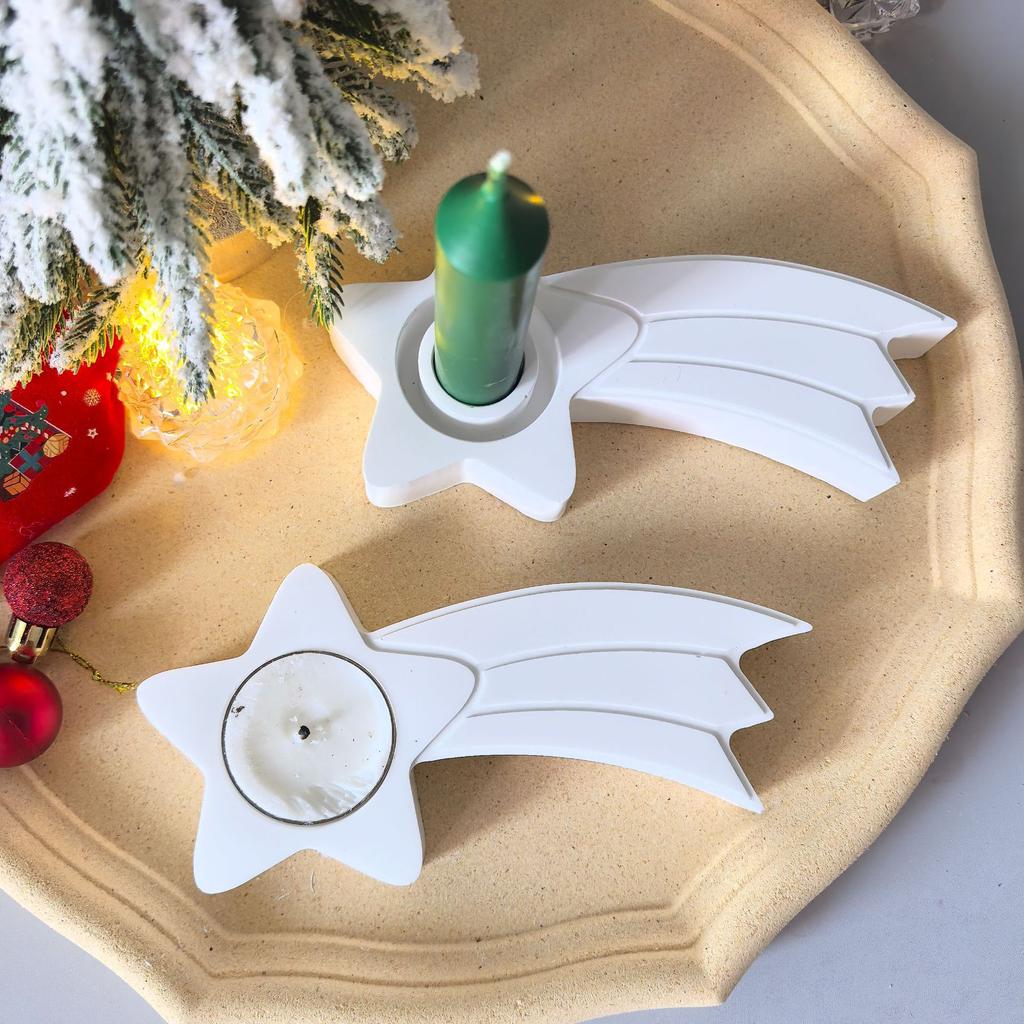 Five-Pointed Star Mold Flexible Christmas Silicone Mold Decorative Mold Heat-Resistant For Christmas Candle Making Plaster Art