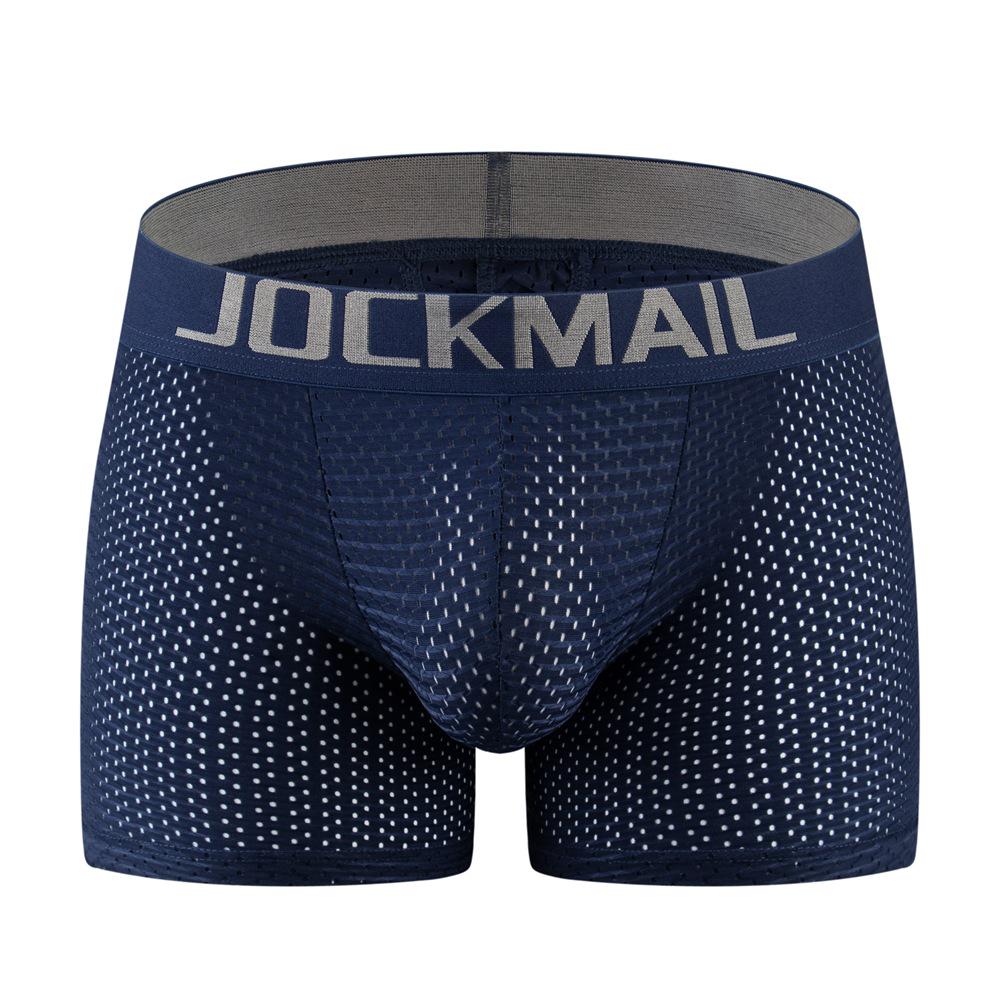 JOCKMAIL Men's Push-Up Boxer Briefs with Padded Mesh for Enhanced Fit