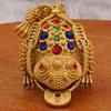 Gold Colour Money Frog Statue Feng Shui Three Legged Wealth Toad Golden Figurine Good Luck Fortune Frog Home Office Decor Gifts