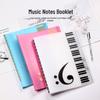 A4 40 Sayfa Müzik Dosya Klasörü - Renkli Nota Tasarımlı Çok Katmanlı Piyano Nota Kağıtlığı