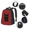 Glückskatze Tasche Rucksack Für Männer Frauen Mädchen Teenager Schwarze Katze Glückskatze Tiere Schwarzes Tintenporträt