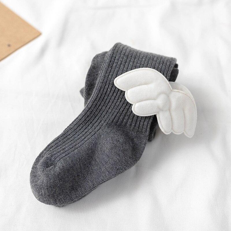 1 para śliczne rajstopy legginsy skarpetki dla dziewczynki bawełna wiosna jesień rajstopy ze skrzydłami anioła Kawaii skarpetki dla dzieci w wieku 0-6 lat