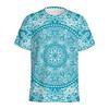 Bohemian Mandala Pattern T Shirt Men Kaleidoscope 3D Printed T-Shirts Summer Fashion O-Neck Loose Short Sleeve Tees Streetwear
