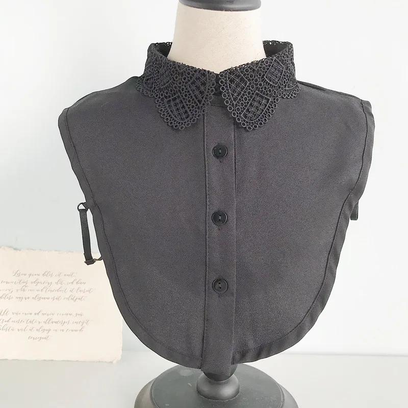 Fake Collar For Shirt Detachable Collars Solid Shirt Lapel Blouse Top Men Women Black White Girls Top Clothes QH132