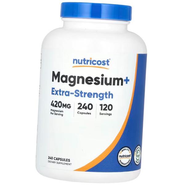

Магній, Magnesium plus Extra Strength, Nutricost (36647011) 240caps