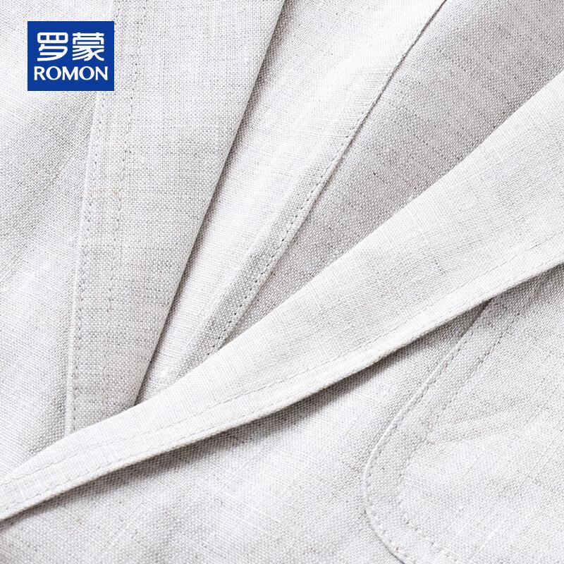 ROMON Men's 100% Linen Casual Suit Jacket