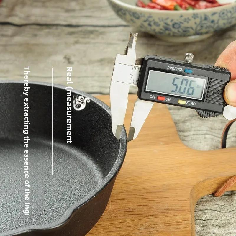 Cast Iron Pan Steak Frying Pan Frying Pan Thickened Non-stick Pan for Gas Induction Cooker (20cm Iron Handle Frying Pan)