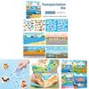 Dinosaur Transportation Animal Ocean Theme Book For Toddlers With Durable Paper Material For Early Education Development