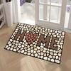 Stone Feet Print Bath Mat Super Absorbent Bathroom Entrance Carpet Non-Slip Kitchen Corridor Rugs Home Living Room Decoration
